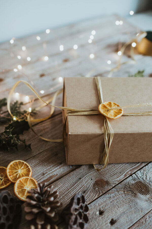 Gift Box with Seasonal Foliage